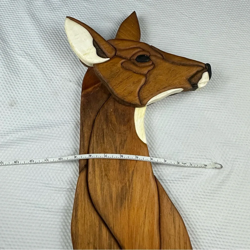 Wooden deer art